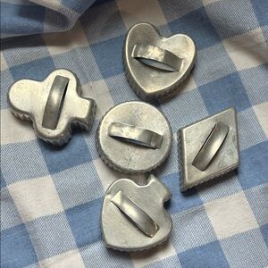 Grandma’s Vintage Set of Silver Metal Cookie Cutters